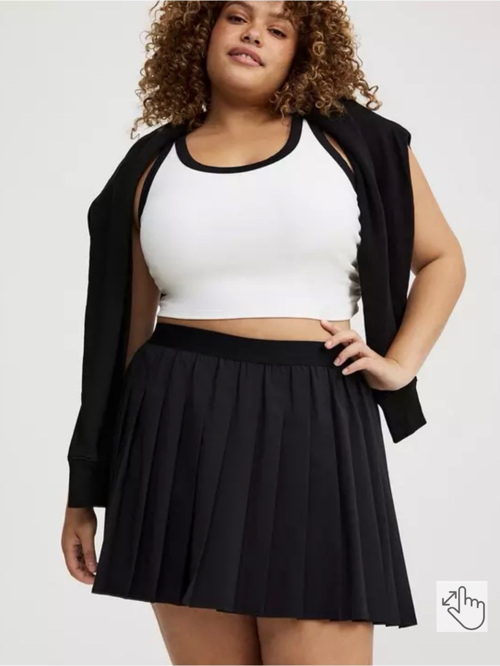Torrid Tru Black Pleated Mini Skort Womens 5X Built In Shorts Tennis Preppy